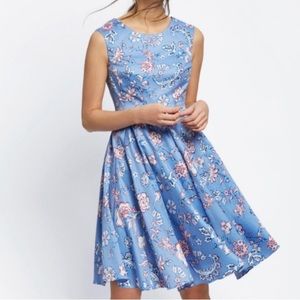 NWT Joules Amelie Woven Indienne Floral Sleeveless Dress Fully Lined Fitted Sz 2